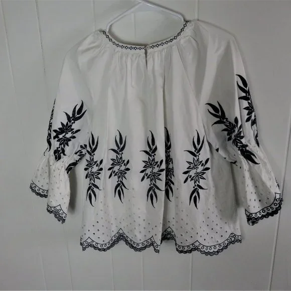 Moon River Peasant Top Blouse Size S - Picture 3 of 5